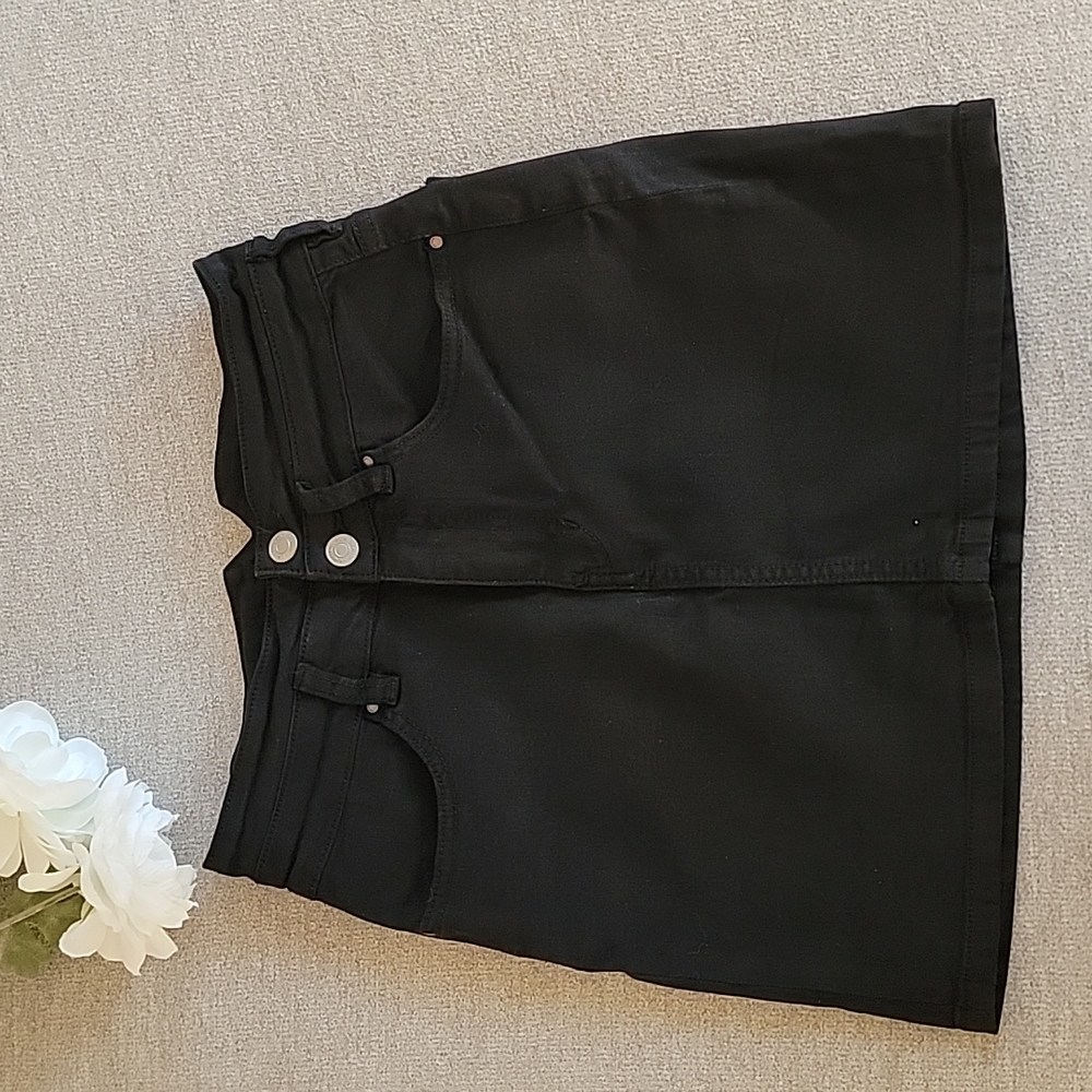 PacSun Black Denim Mini Skirt